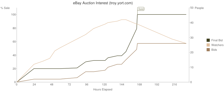 Auction Watchers, Bids, and Price Over Time